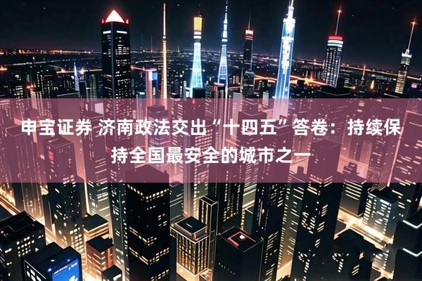 申宝证券 济南政法交出“十四五”答卷：持续保持全国最安全的城市之一